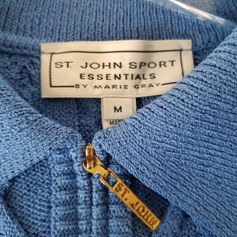 St John Sport Santana Cable Knit  Sweater Jacket - Picture 6 of 6